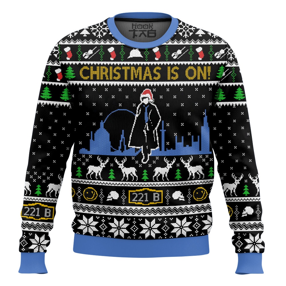 Hooktab Sherlock Benedict Cumberbatch Ugly Christmas Sweater Hooktab Sherlock Benedict Cumberbatch Ugly Christmas Sweater