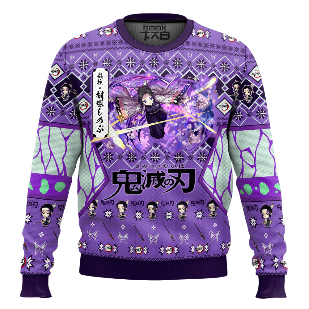 Hooktab Shinobu Kocho Ugly Christmas Sweater Hooktab Shinobu Kocho Ugly Christmas Sweater