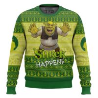 Hooktab Shrek Happens Ugly Christmas Sweater