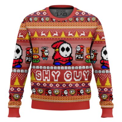 Shy Guy Mario Bros Ugly Christmas Sweater