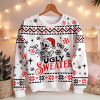 Hooktab Skeleton This Is My Ugly Christmas Sweater
