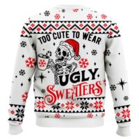 Hooktab Skeleton Too Cute To Wears Ugly Christmas Sweater