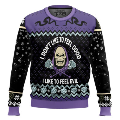 Skeletor "I Like To Feel Evil Masters" of the Universe Ugly Christmas Sweater