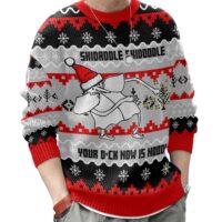 Hooktab Skidaddle Skidoodle Your D*ck Now Is A Noodle Meme Ugly Christmas Sweater