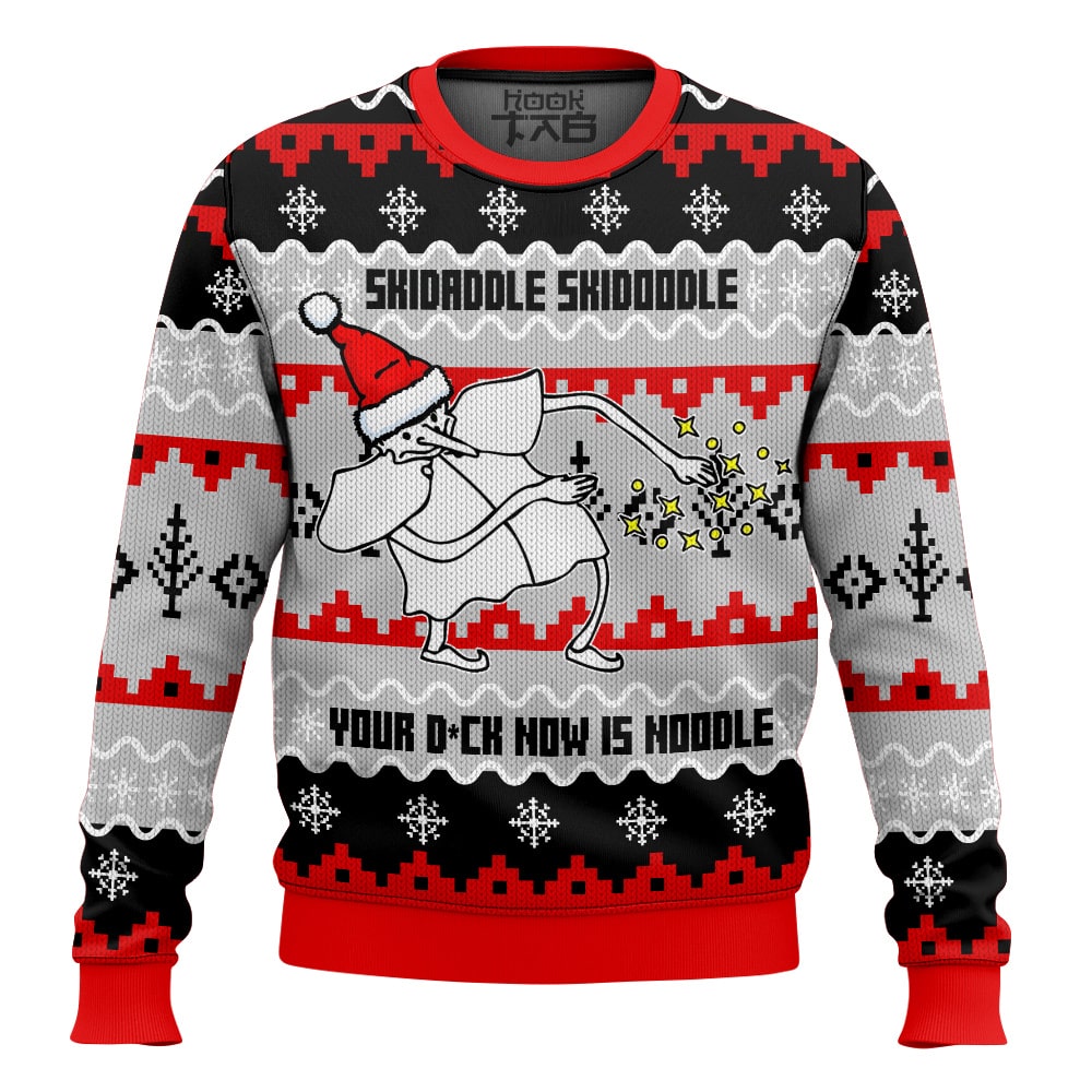 Hooktab Skidaddle Skidoodle Your D*ck Now Is A Noodle Meme Ugly Christmas Sweater Hooktab Skidaddle Skidoodle Your D*ck Now Is A Noodle Meme Ugly Christmas Sweater