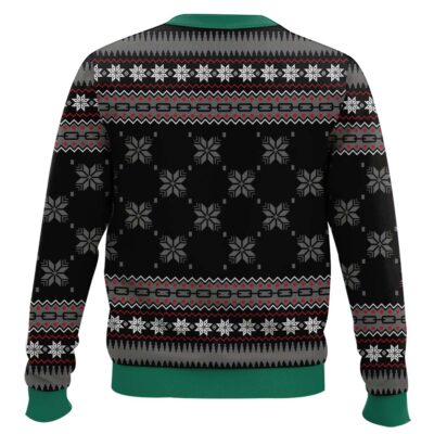 Hooktab Slayer And Rocker Santa 2023 Ugly Christmas Sweater