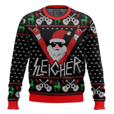 Sleigher Santa Ugly Christmas Sweater