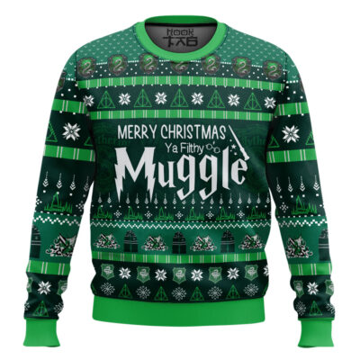 Slytherin Merry Christmas Ya Filthy Muggle Sweater
