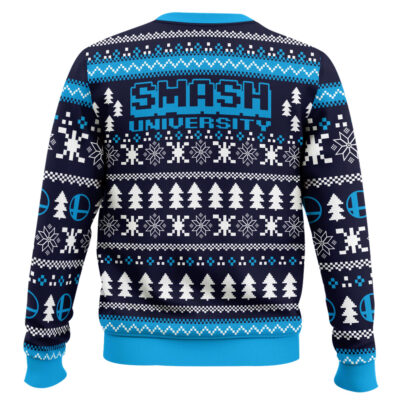 Hooktab Smash University Super Smash Bros Ugly Christmas Sweater