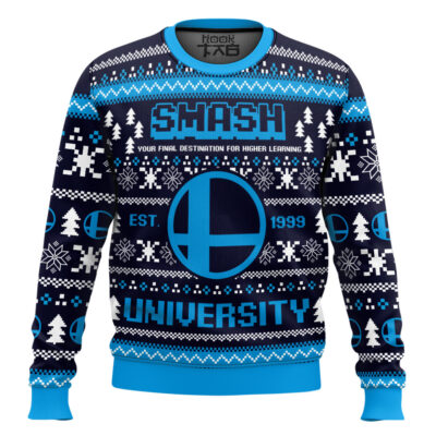Smash University Super Smash Bros Ugly Christmas Sweater