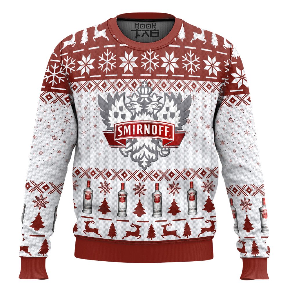 Hooktab Smirnoff No.21 Vodka Ugly Christmas Sweater Hooktab Smirnoff No.21 Vodka Ugly Christmas Sweater
