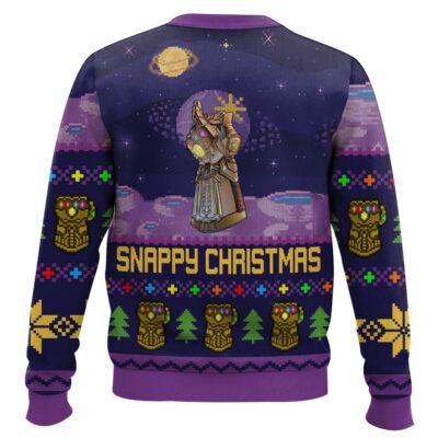 Hooktab Snappy Christmas Infinity Gauntlet Marvel Ugly Christmas Sweater