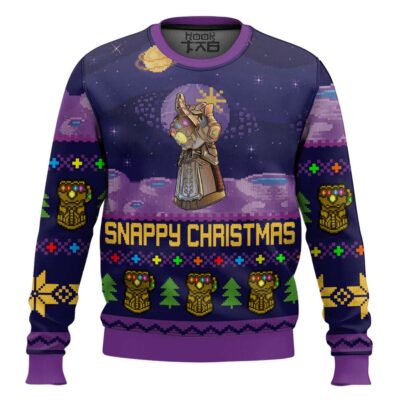 Snappy Christmas Infinity Gauntlet Marvel Ugly Christmas Sweater