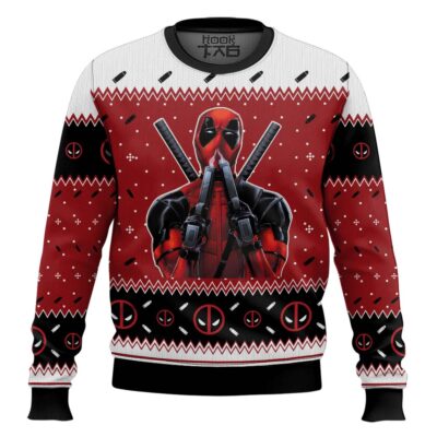 Sniffing Deadpool Ugly Christmas Sweater