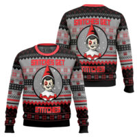 Hooktab Snitches Get Stitches Elf On The Shelf Ugly Christmas Sweater
