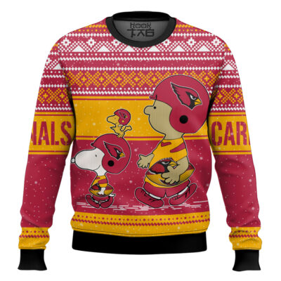 Snoopy And Charlie Brown Arizona Cardinals Ugly Sweater