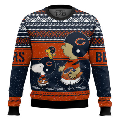Snoopy And Charlie Brown Chicago Bears Ugly Sweater