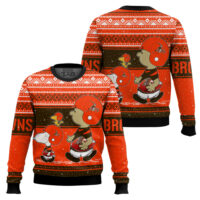 Hooktab Snoopy And Charlie Brown Cleveland Browns Ugly Sweater