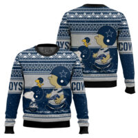 Hooktab Snoopy And Charlie Brown Dallas Cowboys Ugly Sweater