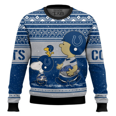 Snoopy And Charlie Brown Indianapolis Colts Ugly Sweater