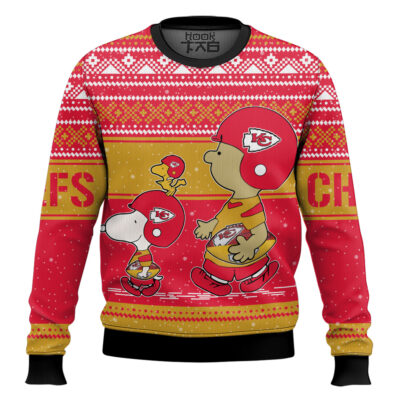 Snoopy And Charlie Brown Kansas City Chiefs Ugly Sweater