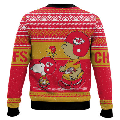 Hooktab Snoopy And Charlie Brown Kansas City Chiefs Ugly Sweater