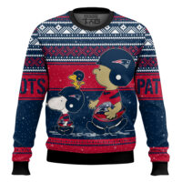 Hooktab Snoopy And Charlie Brown New England Patriots Ugly Sweater