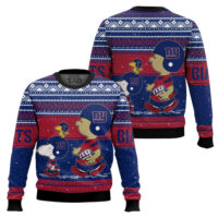 Hooktab Snoopy And Charlie Brown New York Giants Ugly Sweater