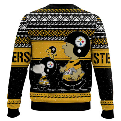 Hooktab Snoopy And Charlie Brown Pittsburgh Steelers Ugly Sweater