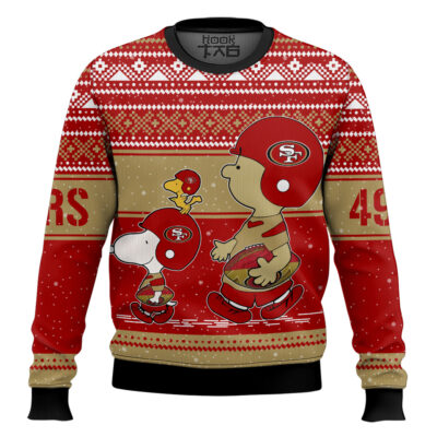 Snoopy And Charlie Brown San Francisco 49ers Ugly Sweater