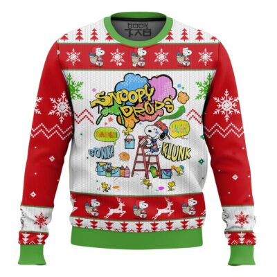 Snoopy Drops The Charlie Brown and Snoopy Show Ugly Christmas Sweater
