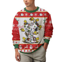 Hooktab Snoopy Pine Tree Tree The Charlie Brown and Snoopy Show Ugly Christmas Sweater