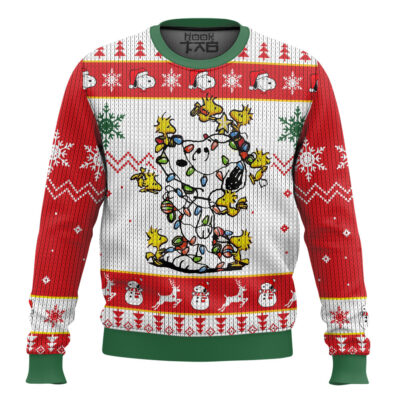 Snoopy Pine Tree Tree The Charlie Brown and Snoopy Show Ugly Christmas Sweater