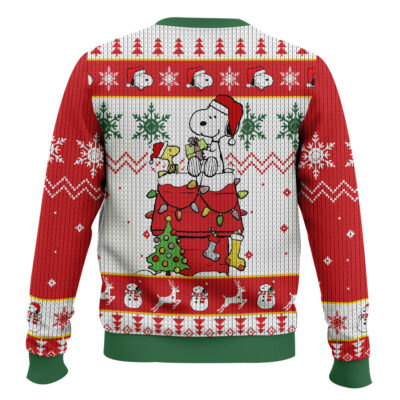 Hooktab Snoopy Pine Tree Tree The Charlie Brown and Snoopy Show Ugly Christmas Sweater