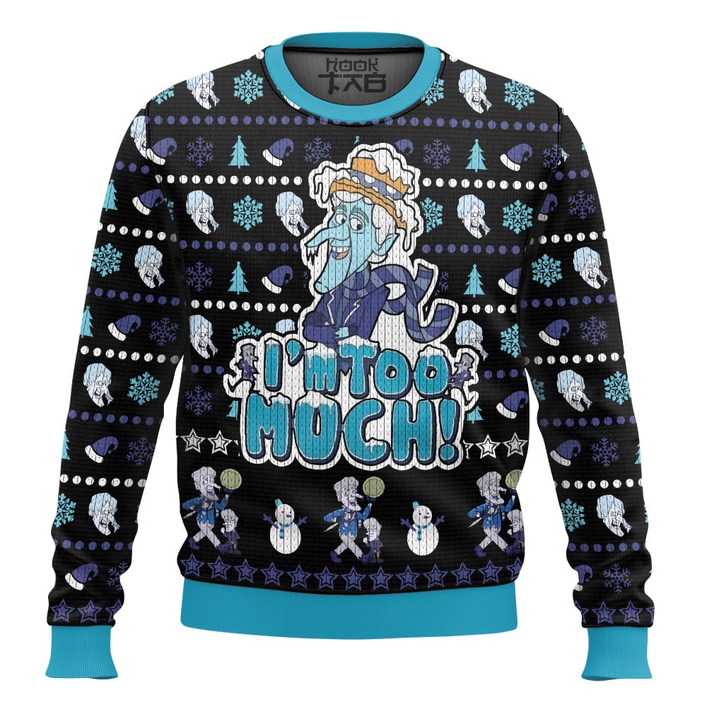 Hooktab Snow Miser The Year Without a Santa Claus Ugly Christmas Sweater Hooktab Snow Miser The Year Without a Santa Claus Ugly Christmas Sweater