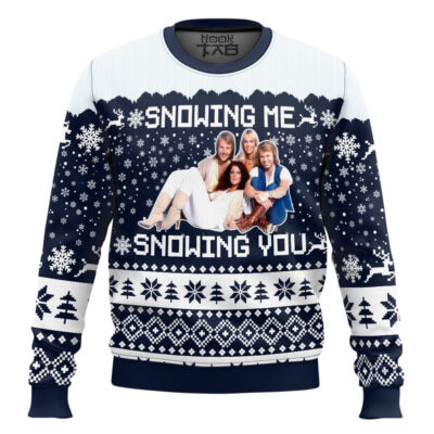Snowing Me Snowing You Abba Ugly Christmas Sweater