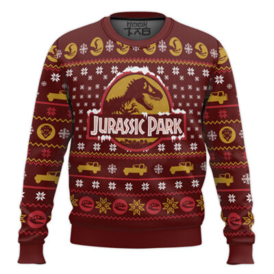 Snowtime Jurassic Park Ugly Christmas Sweater