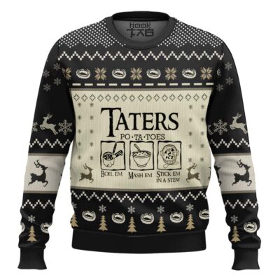Snowy Night Taters Potatoes The Lord Of The Rings Ugly Christmas Sweater