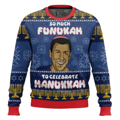 So Much Funukah Adam Sandler Ugly Christmas Sweater