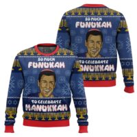 Hooktab So Much Funukah Adam Sandler Ugly Christmas Sweater