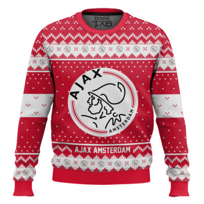 Soccer Ajax Amsterdam Custom Name And Number Ugly Christmas Sweater