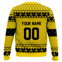 Hooktab Soccer Borussia Dortmund Custom Name And Number Ugly Christmas Sweater