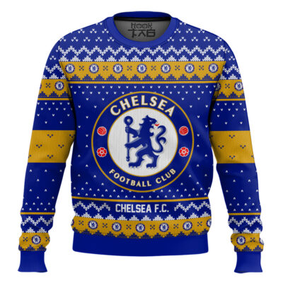 Soccer Chelsea F.C. Custom Name And Number Ugly Christmas Sweater