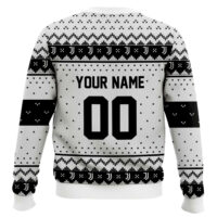 Hooktab Soccer Juventus FC Custom Name And Number Ugly Christmas Sweater