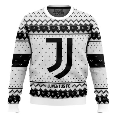 Soccer Juventus FC Custom Name And Number Ugly Christmas Sweater