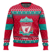 Hooktab Soccer Liverpool F.C. Custom Name And Number Ugly Christmas Sweater