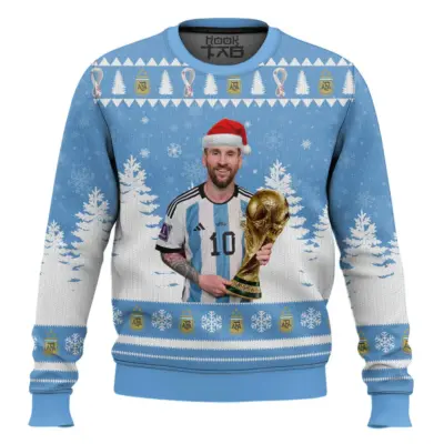 Soccer Messi Worldcup Champion Ugly Christmas Sweater