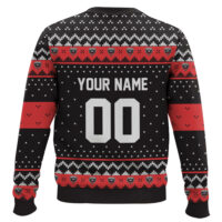 Hooktab Soccer MLS D.C. United Custom Name And Number Ugly Christmas Sweater