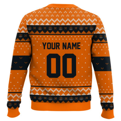 Hooktab Soccer MLS Houston Dynamo FC Custom Name And Number Ugly Christmas Sweater