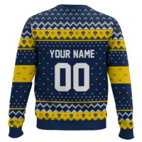 Hooktab Soccer MLS La Galaxy Custom Name And Number Ugly Christmas Sweater